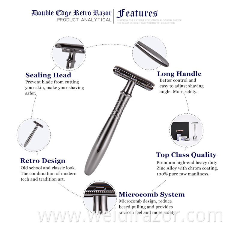 High quality vintage safety razor gun metal safety razor